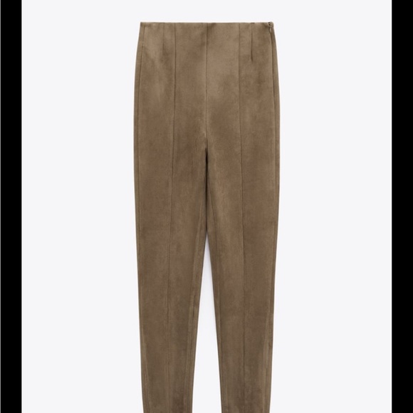 ZARA FAUX SUEDE PANT - Picture 1 of 8